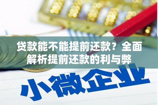 兴安贷款能不能提前还款？全面解析提前还款的利与弊