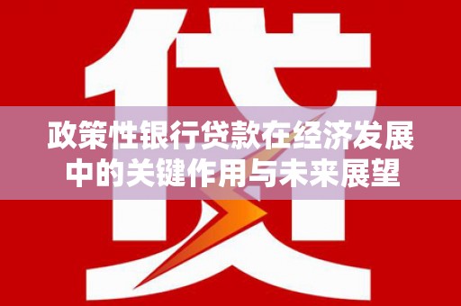 兴安政策性银行贷款在经济发展中的关键作用与未来展望