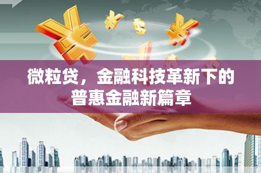 兴安微粒贷，金融科技革新下的普惠金融新篇章