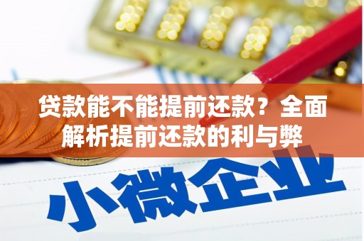 兴安贷款能不能提前还款？全面解析提前还款的利与弊