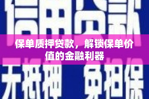 兴安保单质押贷款，解锁保单价值的金融利器