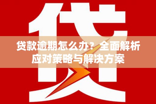 兴安贷款逾期怎么办？全面解析应对策略与解决方案