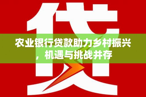 兴安农业银行贷款助力乡村振兴，机遇与挑战并存