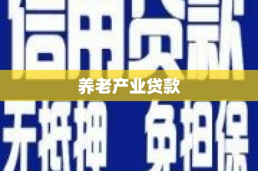 兴安养老产业贷款