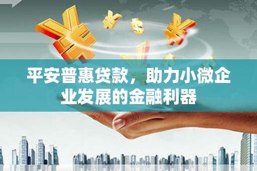兴安平安普惠贷款，助力小微企业发展的金融利器